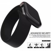 KNY Apple Watch 44 MM İçin Solo Loop Silikon Kayış-Kordon Medium Beyaz - 4