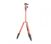 JUSINO X-423S Tripod + BS-08Q Tripod Kafası Kırmızı - 1