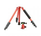 JUSINO X-423S Tripod + BS-08Q Tripod Kafası Kırmızı - 7