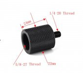 5/8 inç Mikrofon standını 1/4 İnçe Dönüştürücü Vida Adaptörü - 6