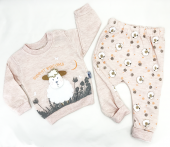 BABYHI SWEET DREAM KUZU KABARTMALI ALT ÜST KIZ BEBEK İKİLİ TAKIM - 1