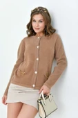 FTZ Women Kadın Aksesur Detaylı Hırka Bisküvi 20749 - 1
