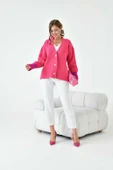 FTZ Women Kadın Kol Detaylı Hırka  Fuşya 20826 thumbnail 6