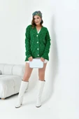 FTZ Women Kadın Sim Detaylı Hırka  Yeşil 20589 thumbnail 4