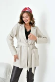 FTZ Women Kadın Deri Ceket  Beige 30917 thumbnail 4