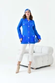 FTZ Women Kadın Pile Detaylı Hırka  Saks Mavi 20714 thumbnail 6