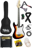 Midex CEG-36SB 8-12 Yaş Çocuklar İçin Amfili Full 3/4 36 İnç Elektro Gitar Seti Sunburs thumbnail 1