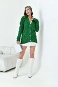 FTZ Women Kadın Sim Detaylı Hırka  Yeşil 20589 thumbnail 1