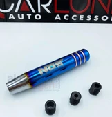 Drift-Drag Nos Logolu MAVİ-GÜMÜŞ Renk Sert Metal Malzeme Süper Lüx Vites Topuzu - 3