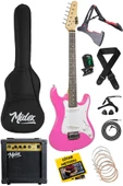 Midex CEG-36PK 8-12 Yaş Çocuklar İçin Amfili Full 3/4 36 İnç Elektro Gitar Seti Pembe thumbnail 1