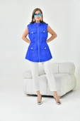 Ftz Women Kadın Organze Yelek Saks Mavi 30855 - 4