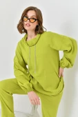 FTZ Women Kadın Kapişonlu Taş Detay Takım  Olive 30825 thumbnail 3