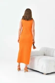 FTZ Women Kadın Kaşkorse Japon Kol Elbise  Orange 30900 thumbnail 6