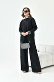 FTZ Women Kadın Yakası Ve Kolu Taşlı Takım  Siyah 30781 thumbnail 5