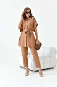 FTZ Women Kadın Keten Takım  Taba 30872 thumbnail 5