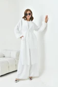 FTZ Women Kadın Kesme Jakar Üçlü Takım  Ekru 30847 thumbnail 1