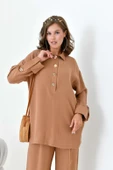 FTZ Women Kadın Keten Takım  Taba 30874 thumbnail 2