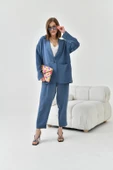 FTZ Women Kadın Begonya Ceketli Takım  İndigo 30777 thumbnail 1