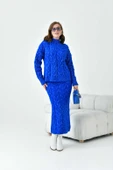 FTZ Women Kadın Sim Detaylı İkili Takım  Saks Mavi 20731 thumbnail 5