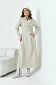 FTZ Women Kadın Deri Elbise  Beige 30930 thumbnail 4