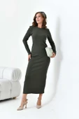 FTZ Women Kadın Kaşkorse Elbise  Haki 30901 thumbnail 4