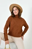 FTZ Women Kadın Pirinç Örgü Kazak  Bakır 20909 thumbnail 2