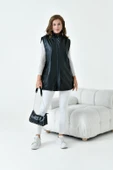 FTZ Women Kadın Deri Yelek  Siyah 30926 - 4