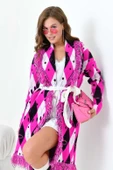 FTZ Women Kadın Baklava Desenli Giyçık  Fuşya 20519 thumbnail 5
