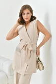 FTZ Women Kadın Yelekli Takım  Beige 30823 - 2
