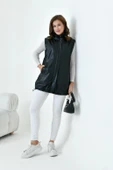 FTZ Women Kadın Deri Yelek  Siyah 30926 - 6