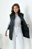 FTZ Women Kadın Deri Yelek  Siyah 30926 - 3