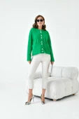 FTZ Women Kadın Düğme Detaylı Sakal Hırka Yeşil 20843 - 3