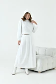FTZ Women Kadın Bebe Yaka Etekli İki İp Takım  Ekru 30967 thumbnail 2