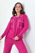 FTZ Women Kadın Çizgili İkili Takım  Fuşya 20664 thumbnail 4