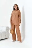 FTZ Women Kadın Keten Takım  Taba 30874 thumbnail 1