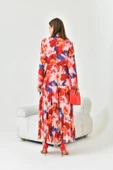 FTZ Women Kadın Desenli Elbise  Mercan 30842 - 7