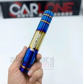 Drift-Drag Nos Logolu MAVİ-ALTIN Renk Sert Metal Malzeme Süper Lüx Vites Topuzu - 1