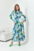 FTZ Women Kadın Desenli Elbise  Mint 30842 thumbnail 2