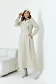 FTZ Women Kadın Deri Elbise  Beige 30930 thumbnail 2