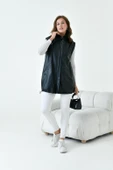 FTZ Women Kadın Deri Yelek  Siyah 30926 - 5