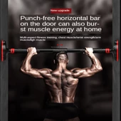 Vidasız 94-125CM Kapı Barı Koridor Barfiksi Barfix Spor Aleti Demiri Barfiks Çubuğu - 3