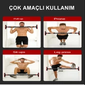 Vidasız 94-125CM Kapı Barı Koridor Barfiksi Barfix Spor Aleti Demiri Barfiks Çubuğu - 4