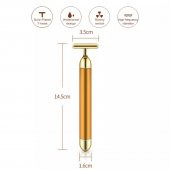 24k Altın Roller Enerji Güzellik Çubuğu Titreşimli Yüz Masaj - 5