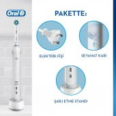 Oral-B Pro 2500 Şarj Edilebilir Diş Fırçası Cross Action Flora Blue + Seyahat Kabı - 2