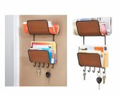 65441ES MEKTUPLUK''ANAHTARLIK''ASKILIK 2 KATLI VEGAN DERİ KAPLAMALI 19X37X8CMS - 1