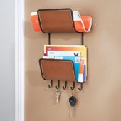 65441ES MEKTUPLUK''ANAHTARLIK''ASKILIK 2 KATLI VEGAN DERİ KAPLAMALI 19X37X8CMS - 2