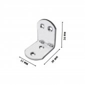 Mobilya Dolap Köşe Bağlantısı L Demir Gönye Sabitleme 30X30X23 mm (10 Adet) - 1
