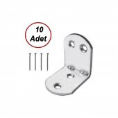 Mobilya Dolap Köşe Bağlantısı L Demir Gönye Sabitleme 30X30X23 mm (10 Adet) - 2