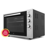 Simfer 7033 İnox Gri 70 LT Turbo Fan Mini/Midi Fırın - Multi Fonksiyon, Yoğurt Yapma, Buz Çözme & Çift Cam thumbnail 2