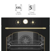 Simfer 7349 Siyah 8 Fonksiyon Ankastre Multi Turbo Fırın thumbnail 3